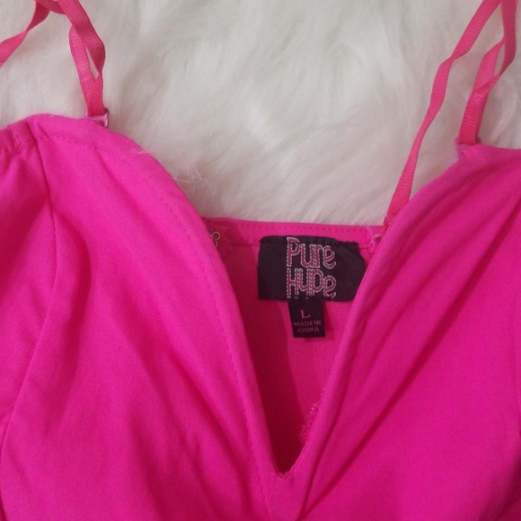 Pure Hype Color Block Pink and Black Romper - Picture 7 of 8